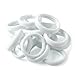 XIMA 60pcs Nylon Elastic Hair Ties Hair Ties Bands Rope No Crease Elastic Fabric Large Stretch Ouchless Ponytail Holders (60pcs-White(HT007-18))