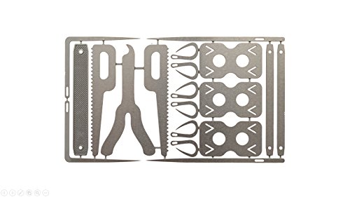 Paramount Essentials Survival Medical Card For Your Wallet First Aid or Survival kit The Perfect EDC Tool For Prepper supplies Camping Hiking 19 Outdoor Tools in 1 Made of Durable Stainless Steel