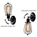 Wire Cage Wall Sconce, CMYK LED Dimmable Metal Industrial Wall Light Shade Vintage Style Edison Mini Antique Fixture for Headboard Bedroom Garage Porch Mirror