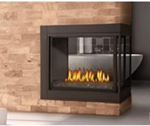 Peninsula Clean Face Fireplace with Glass - Natural Gas
