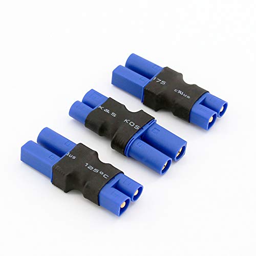 3pcs No Wires Connector: Male EC3 to Female EC5 Lipo Battery Adapter(BDHI-79)