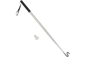 StartFine Telescoping Pickup Tool Magnetic Pole with Hook, Telescopic Push Pull Rod Wire Reacher Grabber Disc Golf Retriever 