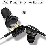 In-Ear Earbuds Headphones, Earphones with Microphones with HiFi Audio, Strong Bass and Noise Reduction Earbuds For iPads, Android