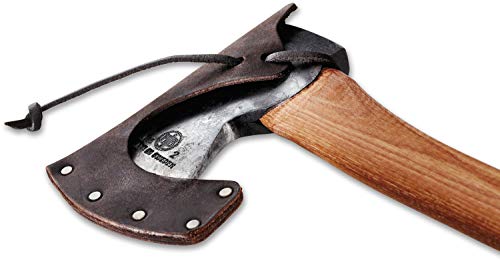 Handgeschmiedete Fällaxt QVARFOT 650mm I Hultafors I Geschmiedet in Schweden I 1260g Premium Axt mit Hickory Holzstiel I Skandi Schliff I Inkl. Leder-Klingenschutz I 841720 – Bild 4