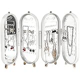 Acrylic jewelry display stand earring pendant necklace holder with mirror