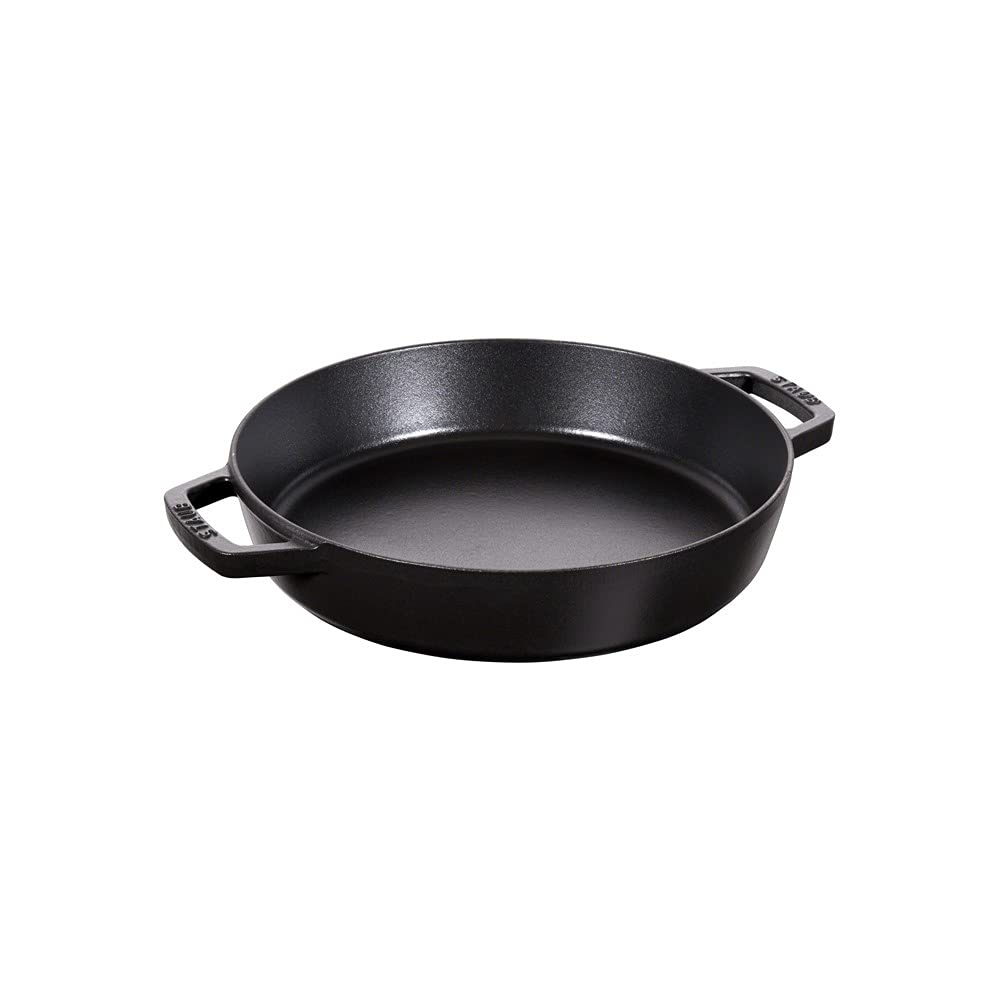 STAUB Cast Iron Double Handle Fry Pan, Black, 20 cm