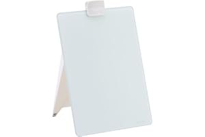 Quartet Glass Whiteboard Desktop Easel, 9" x 11", Dry Erase Surface, Clean Erase, Includes 1 Dry Erase Marker, White (GDE119)