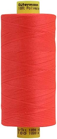1000m Spool of Gütermann MARA 100 100% Polyester Thread, 3837 Fluorescent Pink