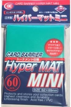 KMC 60 Hyper Mat Green Small Mini Size Sleeves - Japanese Size - Yu-Gi-Oh!