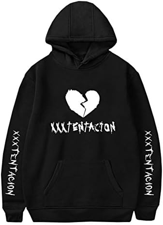 Tanersoned Unisex Hoodie Xxxtentacion Sad Heart Top Cool Rap Graphic Hooded Sweatshirt