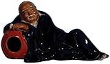Chinese ceramic mudman figure - reclining poet