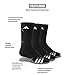 adidas Men's Cushioned Crew Socks (3-Pair), Black/White/Light Onix/Granite, Large