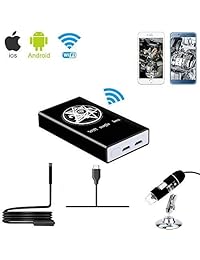jiusion Wireless WiFi Box compatible con iPhone, iPad, Android teléfono celular, tablet, tipo C conversor USB a WiFi para cámara USB Microscopio Digital Endoscopio Boroscopio con mini Ampliación