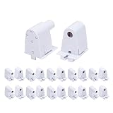 JOMITOP 10 Pairs Tombstone Base Holder Socket Connector with T8 Single Pin FA8 8ft LED Bulb Light Replacement Fluorescent Plunger ...