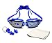 Swimming Goggles, PHELRENA Swim Goggles No Leaking Anti Fog Shatterproof UV Protection, with Silicone Nose Clip Ear Plugs and Protection Case Swim Goggles Suit for Men Women Kids-Best Swim Glasses