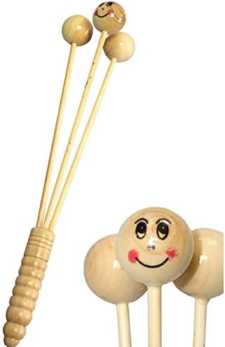 Living Plus Smile Wooden Stick Happy Massager for Body