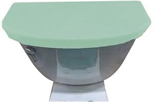 Madeals Velvet Toilet Tank Cover Soft and Absorbent, Comfortable Bathroom Toilet Tank Lid to Fit Different Sizes of Toilet Tank Sage Green