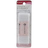 SINGER Woven Polyester Flat Non-Roll Elastic Blister Card, 1-1/4-Inch by 1-Yard, White
