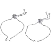 UNICRAFTALE 10pcs 9"(230mm) Stainless Steel Adjustable Slider Bracelets Metal Bracelet Chain Slider Bracelet Extender Chains with Ball Ends for Women Jewelry Making DIY
