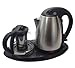 Royal Dual Electric Kettle and Tea Maker Set Stainless Steel & Glass & Keep Tea Warm Tray