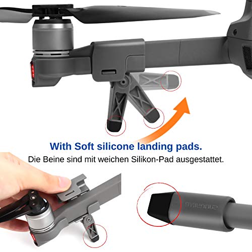 Drohnen Fahrwerk, 1 Set, kompatibel mit DJI Mavic 2 Pro, Dji Mavic 2 Zoom, Landebeine schützen Gimbal und Unterboden, Unterbau für sanftes Landen, Drohnen Beine Landung, Drohne Landegestell, Landefüße – Bild 5