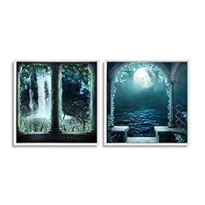 Framed Dreamscape Home Artwork for Living Room Bedroom x2 Panels