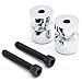 Krator Chrome Engraved Swingarm Spools Sliders Compatible with Suzuki 