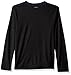 adidas Boys' Big Basic Long Sleeve Tee Shirt, Midnight, M (10/12)