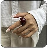 Bestleey Chunky Acrylic Ring for Women Colorful Resin Knuckle Finger Rings Trendy Y2k Statement Ring Minimalist Statement Ring Trendy Retro Resin Finger Jewelry