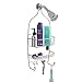 iDesign Raphael Metal Wire Hanging Shower Caddy, Extra Wide Space for Shampoo, Conditioner, and Soap with Hooks for Razors, Towels, and More, 9.5