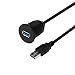 LDKCOK USB 3.0 Mount Cable –USB Extension Flush, Dash, Panel Mount Cable, for Car, Boat, Motorcycle and More (3.3ft/1m)