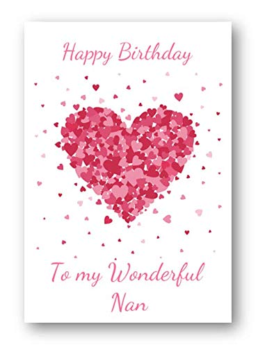 Second Ave Nan Birthday Card For Her Greetings Card - Bursting Heart Design