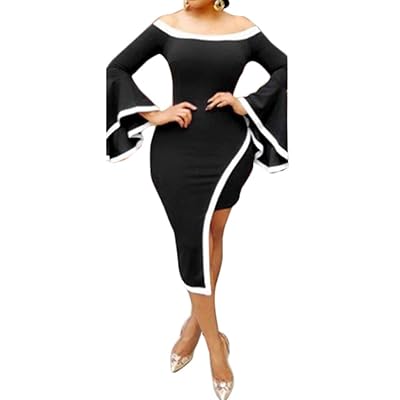 Bodycon4U Womens Sexy Asymmetric Hem Flare Bell Bahrain | Ubuy Bodycon4U Womens Sexy Asymmetric Hem Flare Bell Bahrain | Ubuy