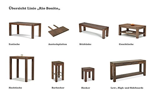 Naturholzmöbel Seidel Hochtisch 90x50cm Rio Bonito Farbton Cognac braun Pinie Massivholz Tisch Bartisch Bistrotisch… – Bild 6
