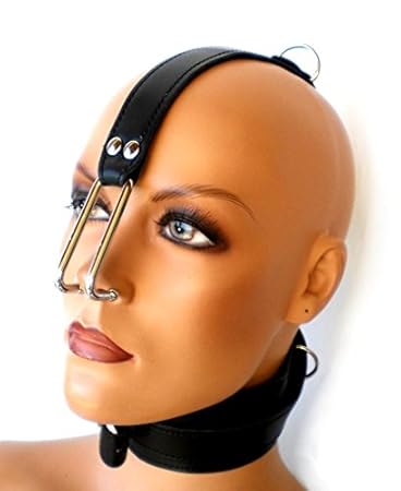 BDSM Erotik Halsring einstellbar mit Edelstahl Nasenhaken