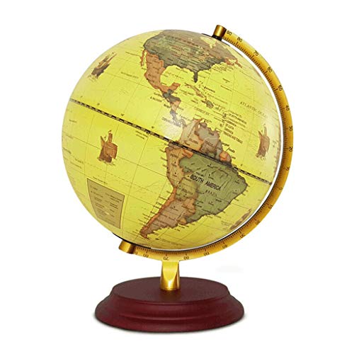 JDXQBLD World Globe HD English World Globe Desktop Table Lamp Globe Suitable for Study Office Size Optional Globe，D S