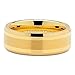 100S JEWELRY 8mm Men's Tungsten Carbide Ring Wedding Band 14k Gold Plated Jewelry Bridal Size 8-16