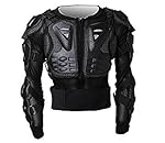Motorcycle Full Body Armor Protector Pro Street Motocross ATV Guard Shirt Jacket with Back Protection Black XL