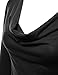 JJ Perfection Women's Asymmetrical Hem Short Sleeve Cowl Neck Draped Top
