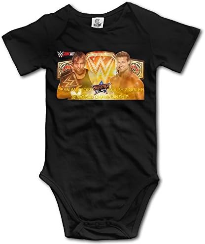 Baby Boys Girls REIGNS WWE SUMMER SLAM 2016 DEAN AMBROSE VS DOLPH ZIGGLER Romper Bodysuit Onesie Black