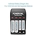 POWEROWL 4 Bay AA AAA Battery Charger (USB High-Speed Charging, Independent Slot) for Ni-MH Ni-CD Rechargeable Batteries (No Adapter)
