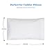 Angel Dreams Toddler Pillowcase 14x19, Fits Toddler Pillow 13x18 & 14x19, Travel Pillow Case Cover, Baby Pillow Cases, Small Pillow Cases - White - 2 Pack - Made in USA