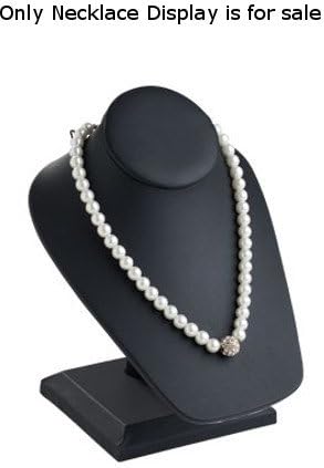 New Black Leatherette Necklace Display On Stand 6½"L x 7"W x 8¼"H