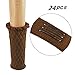 TEKEFT 24pcs/Pack Chair Protectors,Furniture Protectors with Non Slip Strips Inside Chair Leg Floor Protectors,Anti Skid Chair Socks for Hardwood Floors (Brown)