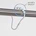 Zenna Home Roller Glide Shower Curtain Rings, Heavy Duty Plastic Shower Hooks with Smooth Gliding Design, Set of 12, White
