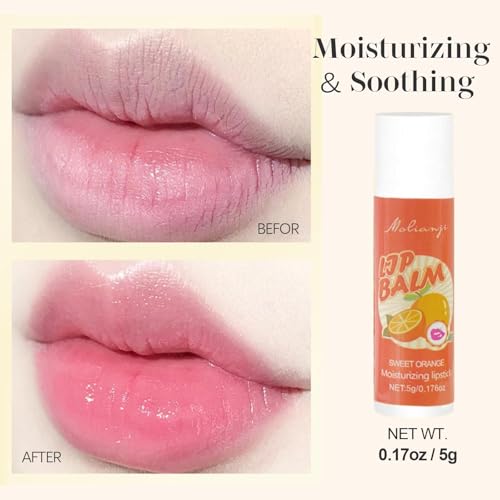 LBOYLOVE® 12 Pcs Lip Balm Set - 12 Flavors Moisturiser Natural Organic Change Color Lip Balm Multipack Care Stick - Vegan lip balm for Kids Mens Girls Womens, Vegan Lips Care
