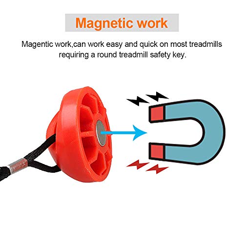 Treadmill Universal Magnet Safety Key for All NordicTrack, Proform, Image, Weslo, Reebok, Epic, Golds Gym, Freemotion, and Healthrider Treadmills - Thumbnail 2