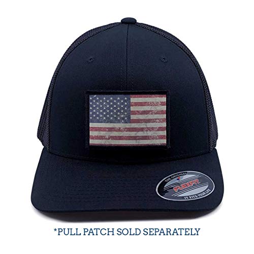 Pull Patch Tactical Hat Trucker Curved Bill Cap Authentic Flexfit