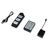 Extra Spare Replacement Battery + Charger for Contixo F20 Quadcopter Drone, 2-Item Combo