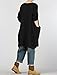 Mordenmiss Women's 2017 New Stylish Long Sleeve T-shirt Tops with Pockets (M, Black)